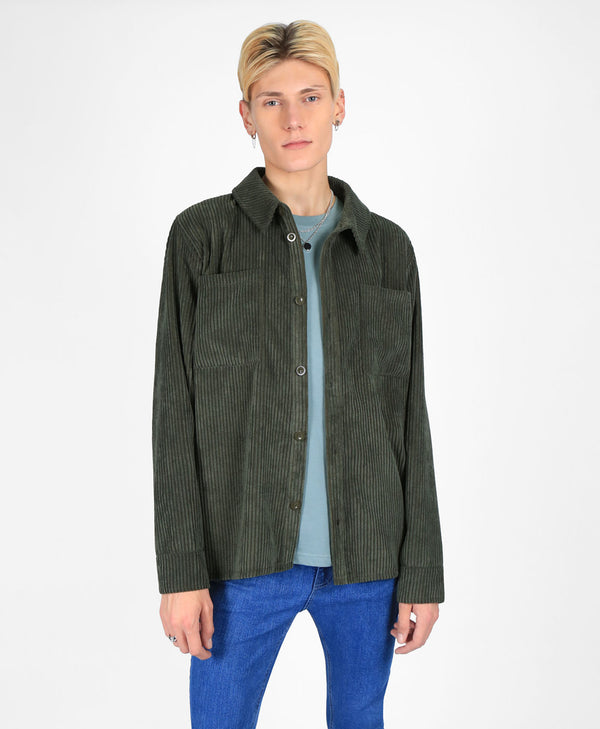 Bolongaro Trevor Worker Cord Shirt In Khaki