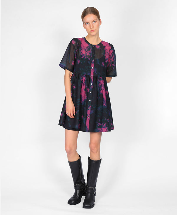bolongaro trevor Button Down Printed Mini Dress In Multi