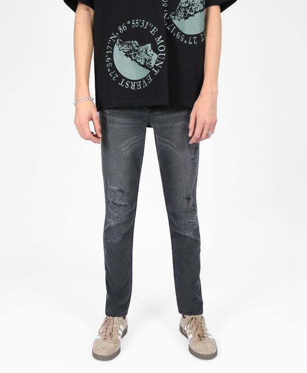 Bolongaro Trevor Distressed Skinny Fit Jeans In Grey
