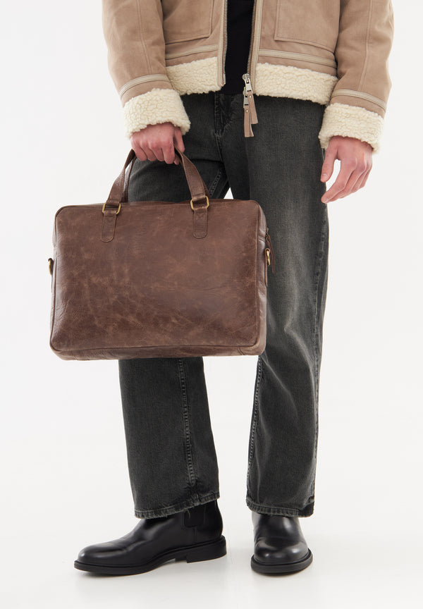 Bolongaro Trevor Real Leather Dieter Crossbody Satchel