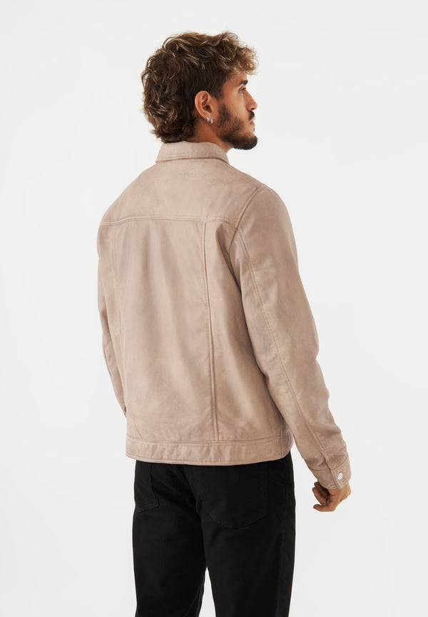 bolongaro Trevor Real Leather Samuel Overshirt Jacket