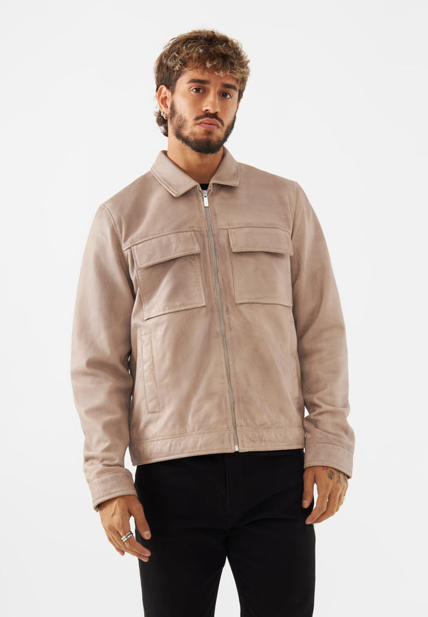 bolongaro trevor Real leather Samuel Overshirt Jacket