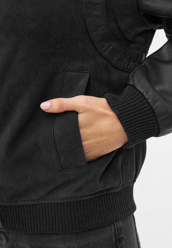 Bolongaro Trevor Real Suede And Leather Panelled Bomber Jacket