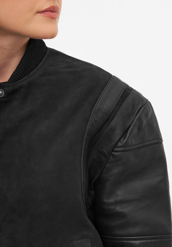 Bolongaro Trevor Real Suede And Leather Panelled Bomber Jacket