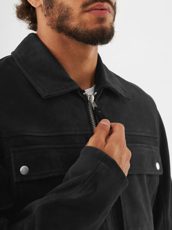 Bolongaro Trevor Real Suede Double Pocket Overshirt
