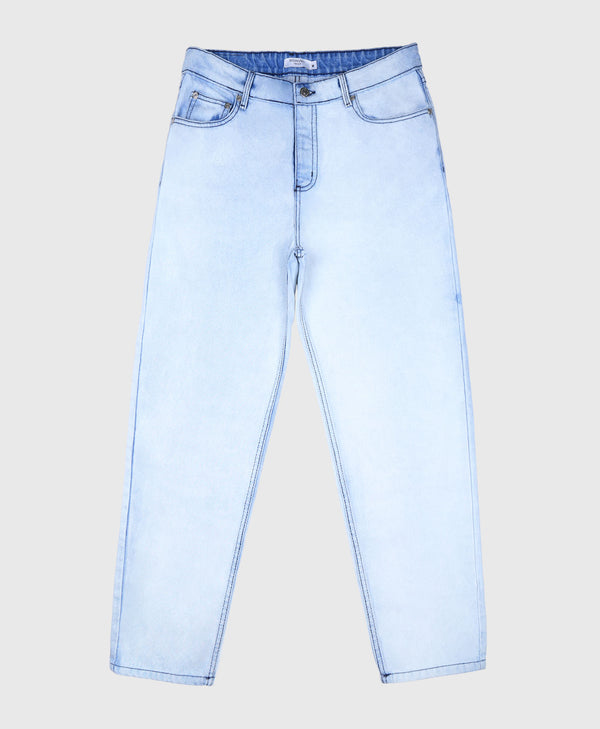 Bolongaro Trevor Relaxed Tapered Jeans In Light Blue