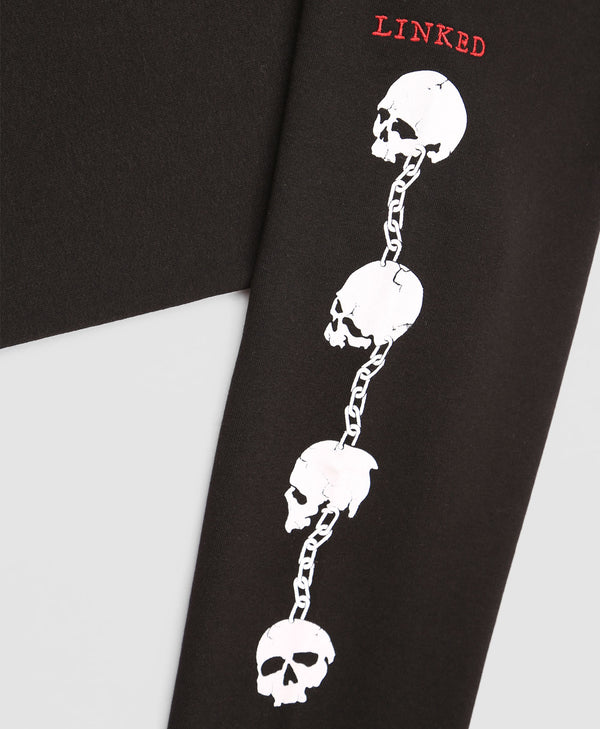 Bolongaro Trevor Skull Side Arm Print Crew Neck Sweatshirt