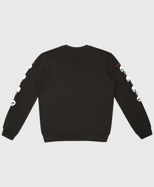 Bolongaro Trevor Skull Side Arm Print Crew Neck Sweatshirt