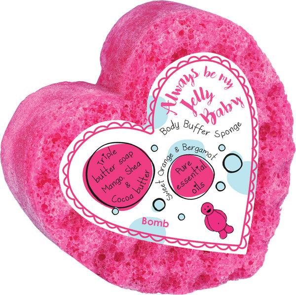 bomb cosmetics Always Be My Jelly Baby Body Buffer Shower Sponge