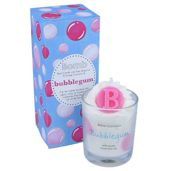 bomb cosmetics Bubblegum Piped Glass Candle