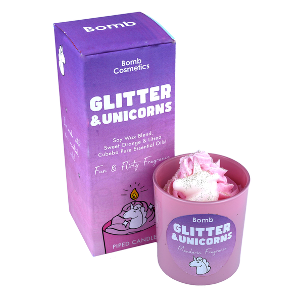 bomb cosmetics Glitter & Unicorns Piped Candle
