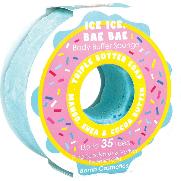 bomb cosmetics Ice Ice Bae Bae Body Buffer Sponge
