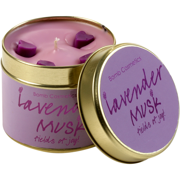 bomb cosmetics Lavender Musk Tinned Candle