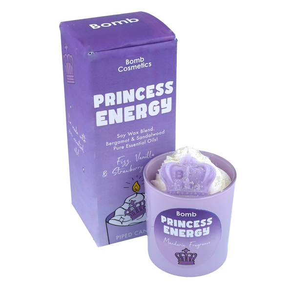 bomb cosmetics Princess Energy Piped Candle