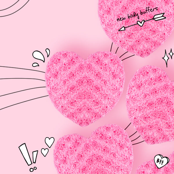 Bomb Cosmetics Rose & Oudh Body Buffer Shower Sponge