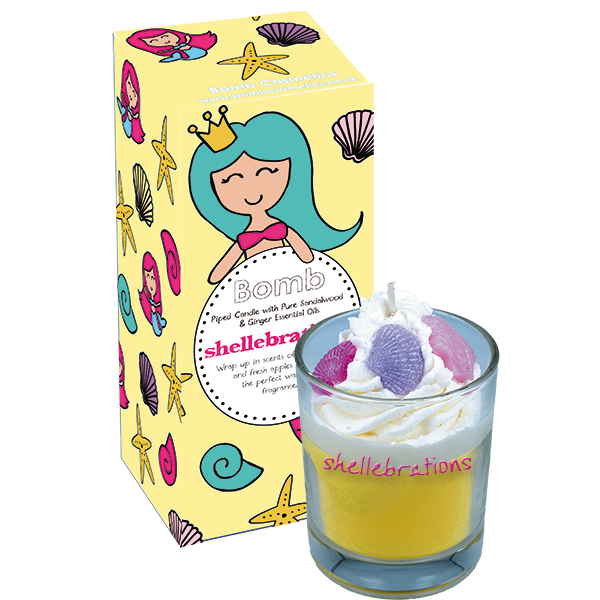bomb cosmetics Shell-ebrations Piped Candle
