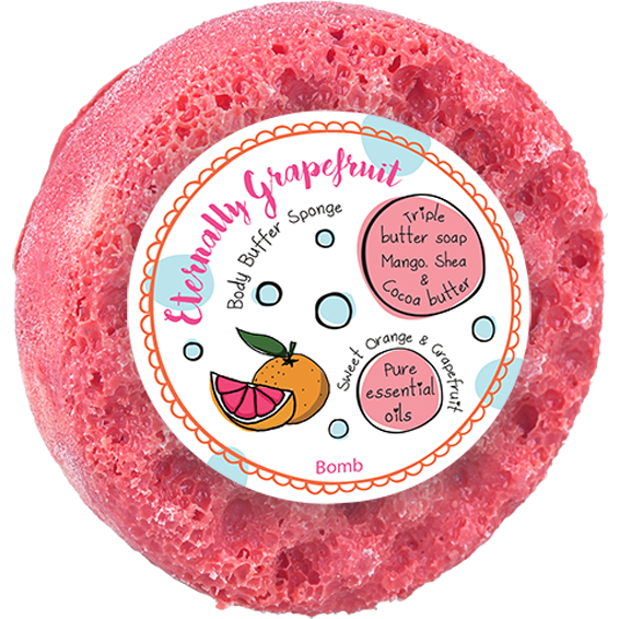 bomb cosmetics Eternally Grapefruit Body Buffer Shower Soap