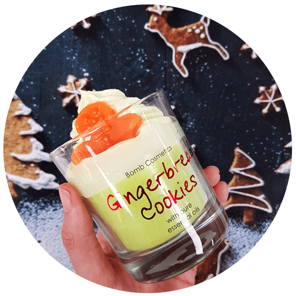Bomb Cosmetics Gingerbread Cookies Piped Glass Candle