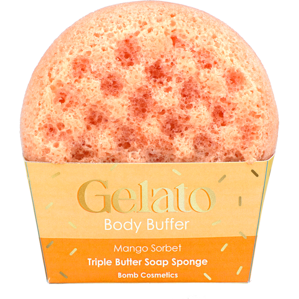 Bomb Cosmetics Mango Sorbet Body Buffer Soap Sponge