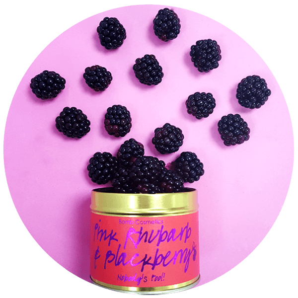 Bomb Cosmetics Pink Rhubarb & Blackberry Tinned Candle