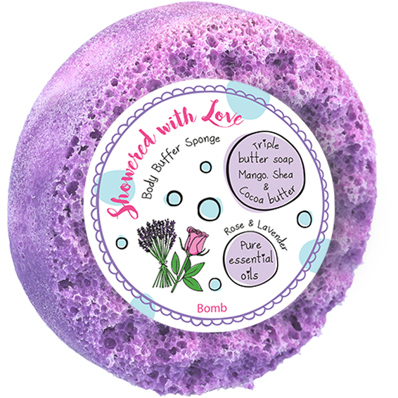 bomb cosmetics Showered with Love Body Buffer Shower Soap