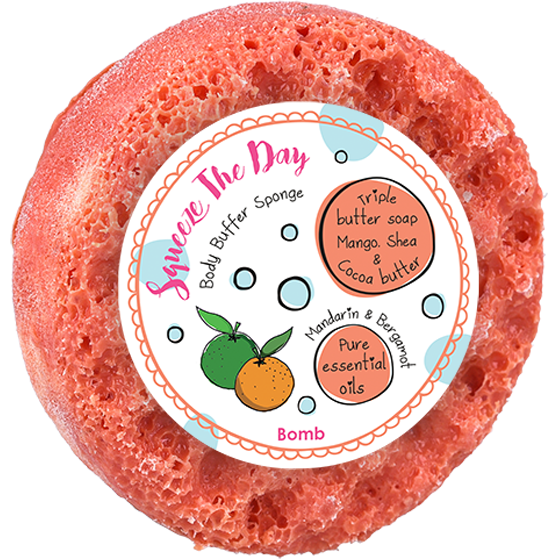 bomb cosmetics Squeeze the Day Body Buffer Shower Soap