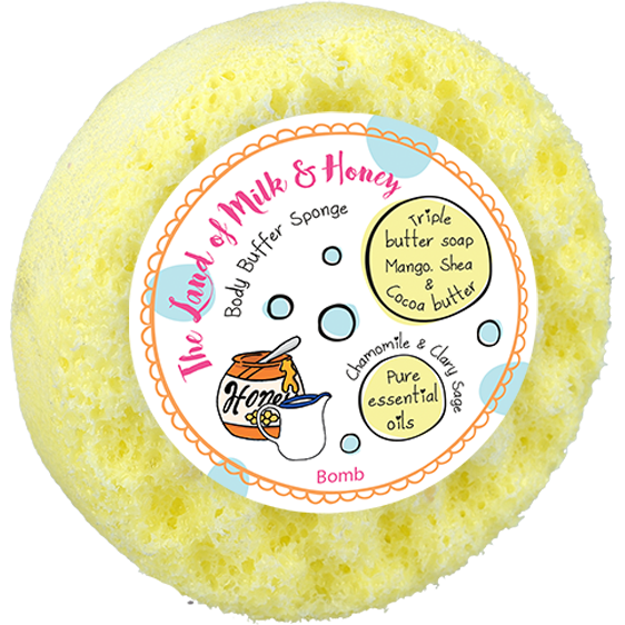 bomb cosmetics The Land of Milk & Honey Body Buffer Shower Soap