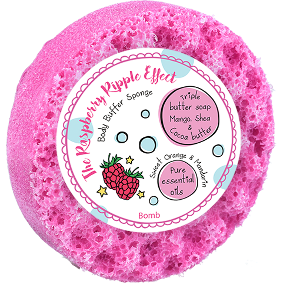 bomb cosmetics The Raspberry Ripple Effect Body Buffer Shower Soap