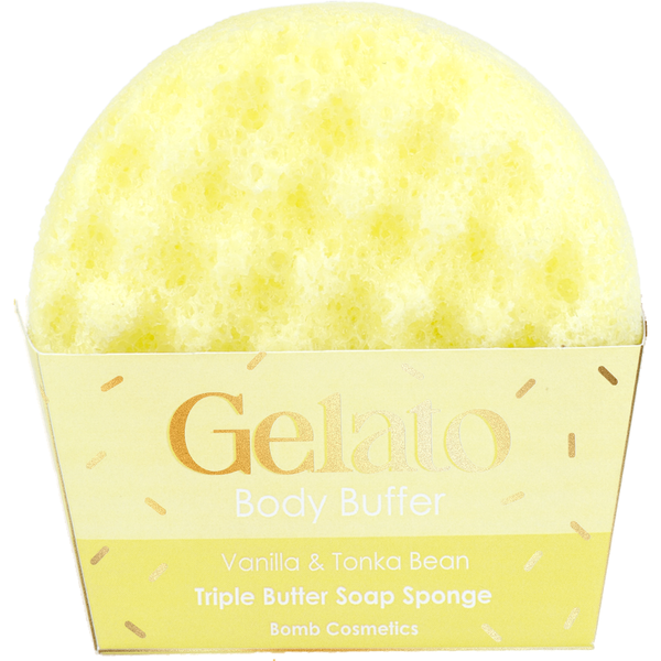 Bomb Cosmetics Vanilla & Tonka Gelato Body Buffer Sponge