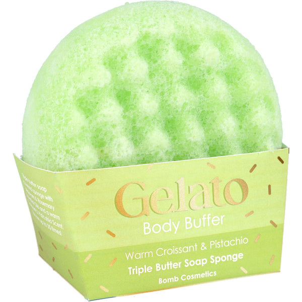 bomb cosmetics Warm Croissant & Pistachio Body Buffer Soap Sponge