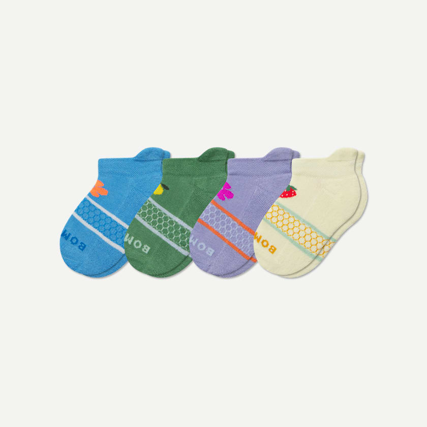 bombas Junior Garden Party Ankle Socks 4-Pack