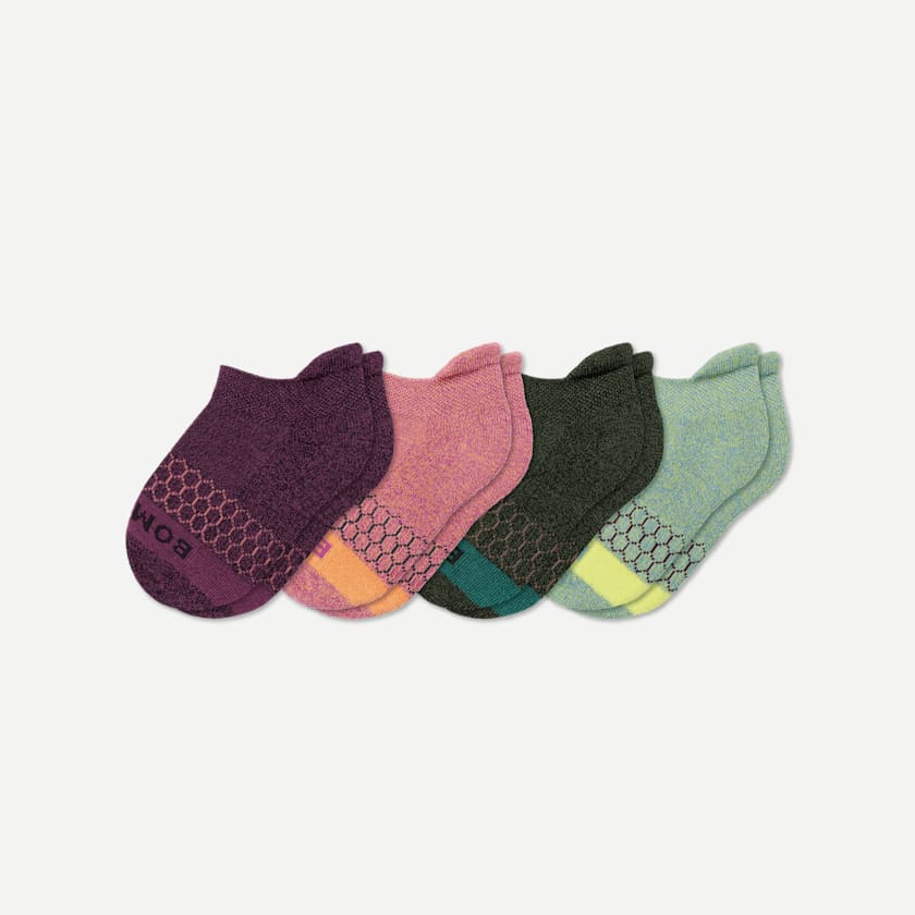 bombas Junior Marl Ankle Sock 4-Pack