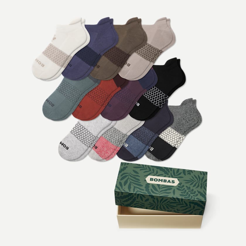 bombas Men's Ankle Sock 12-Pack Gift Box