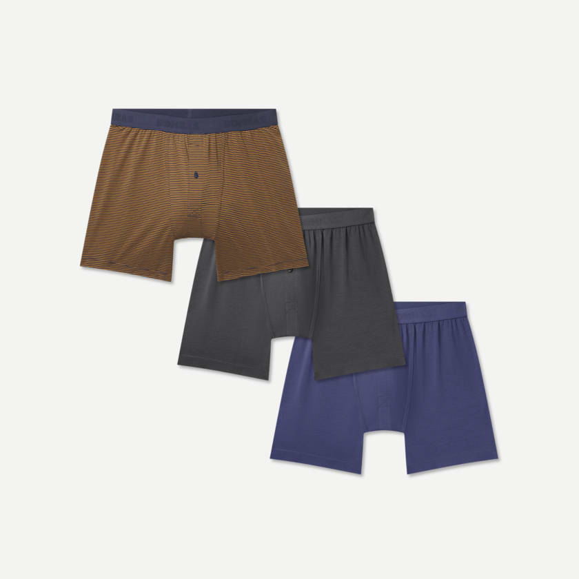 bombas Men's Cotton Modal Blend Boxer 3-Pack