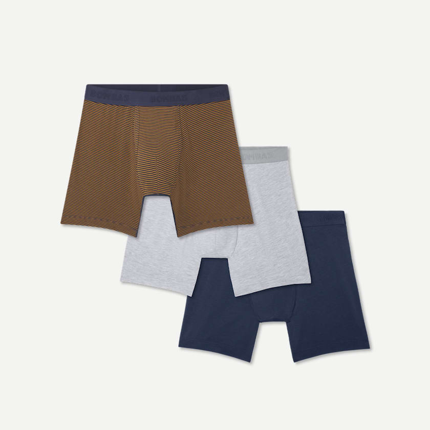 bombas Men's Cotton Modal Blend Boxer Brief 3-Pack
