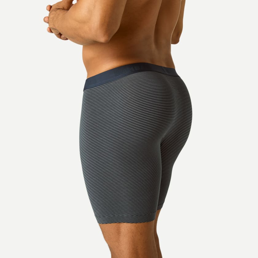 Bombas Men's Cotton Modal Blend Long Boxer Brief 8"