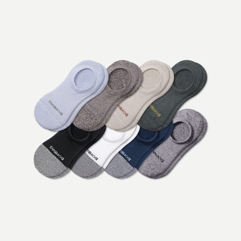 bombas Men's Cushioned No Show Sock 8-Pack