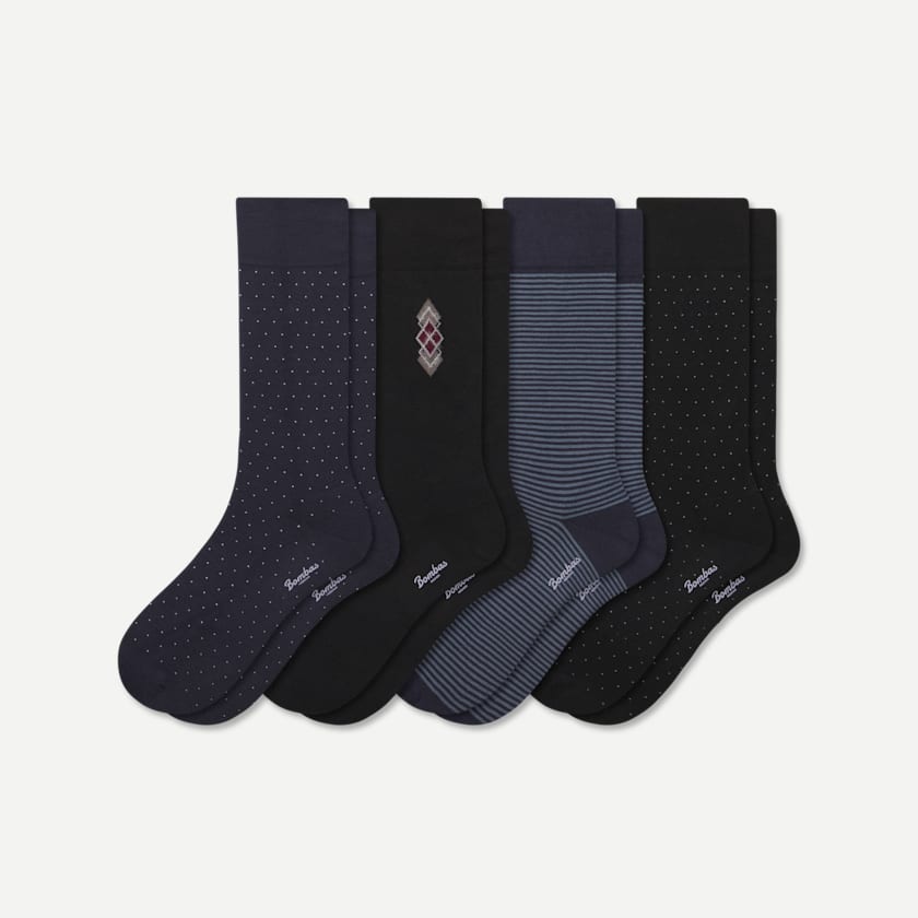 bombas Men's Dress Calf Sock 4-Pack