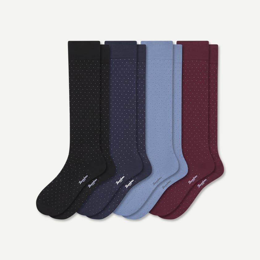 bombas Men's Dress Over the Calf Sock 4-Pack