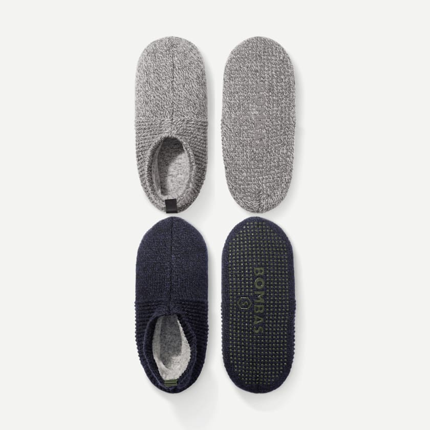 bombas Men's Gripper Slipper 2-Pack