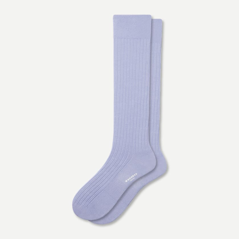 bombas Men's Ribbed Dress Over The Calf Socks