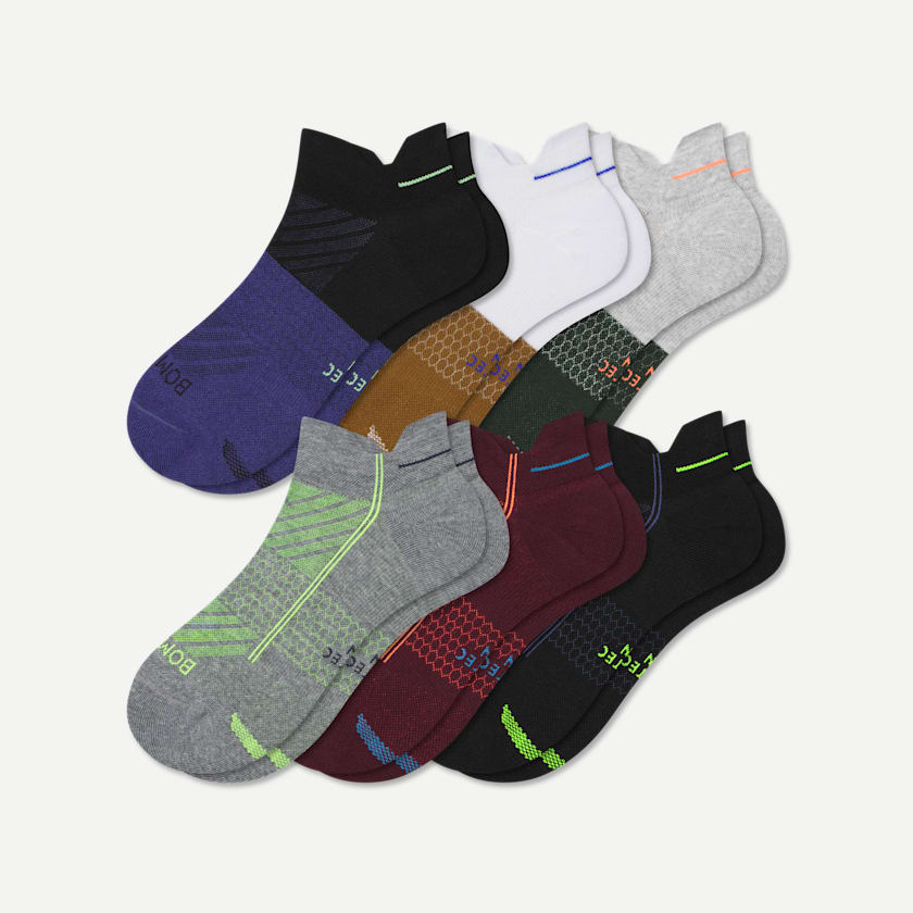 bombas Men's Running Ankle Sock 6-Pack