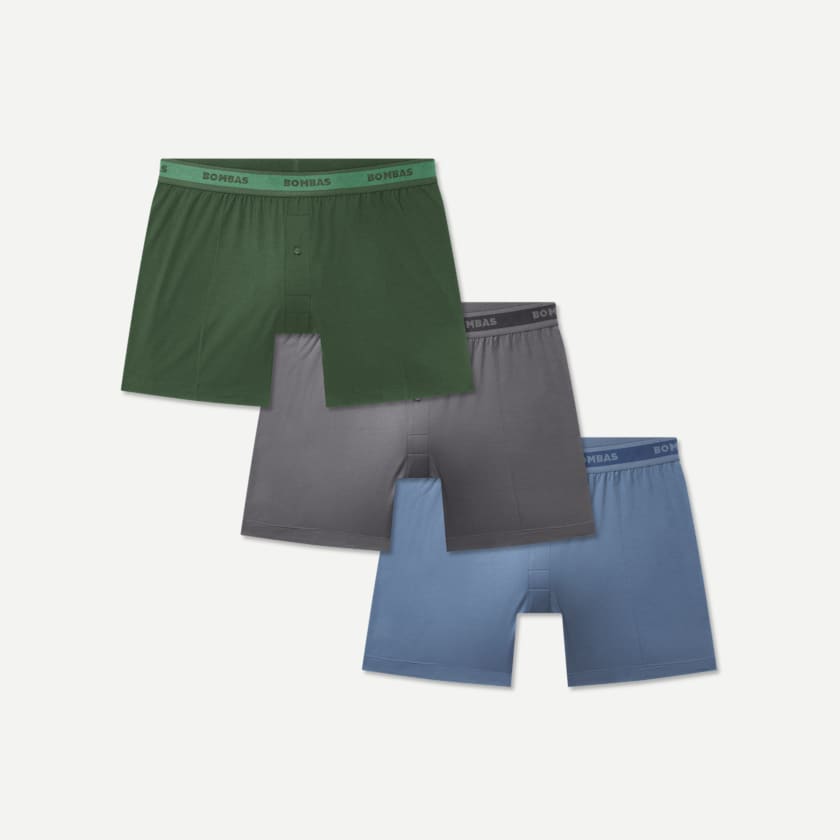 bombas Men's Soft Flex Slim Boxer 3-Pack