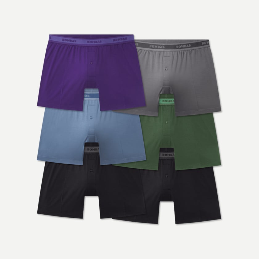 bombas Men's Soft Flex Slim Boxer 6-Pack