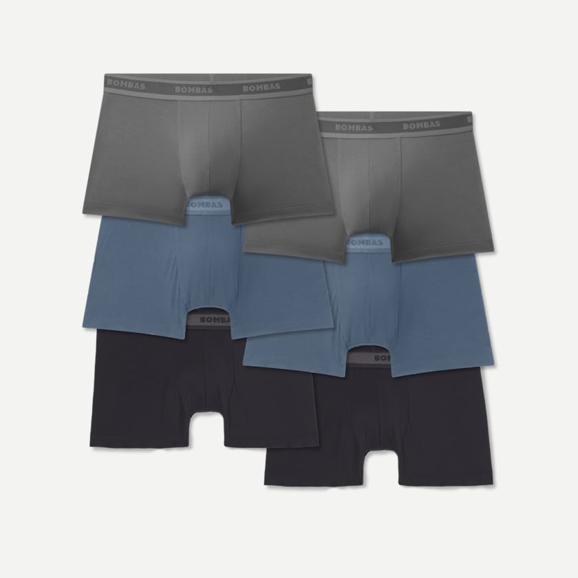 bombas Men's Soft Flex Trunk 6-Pack