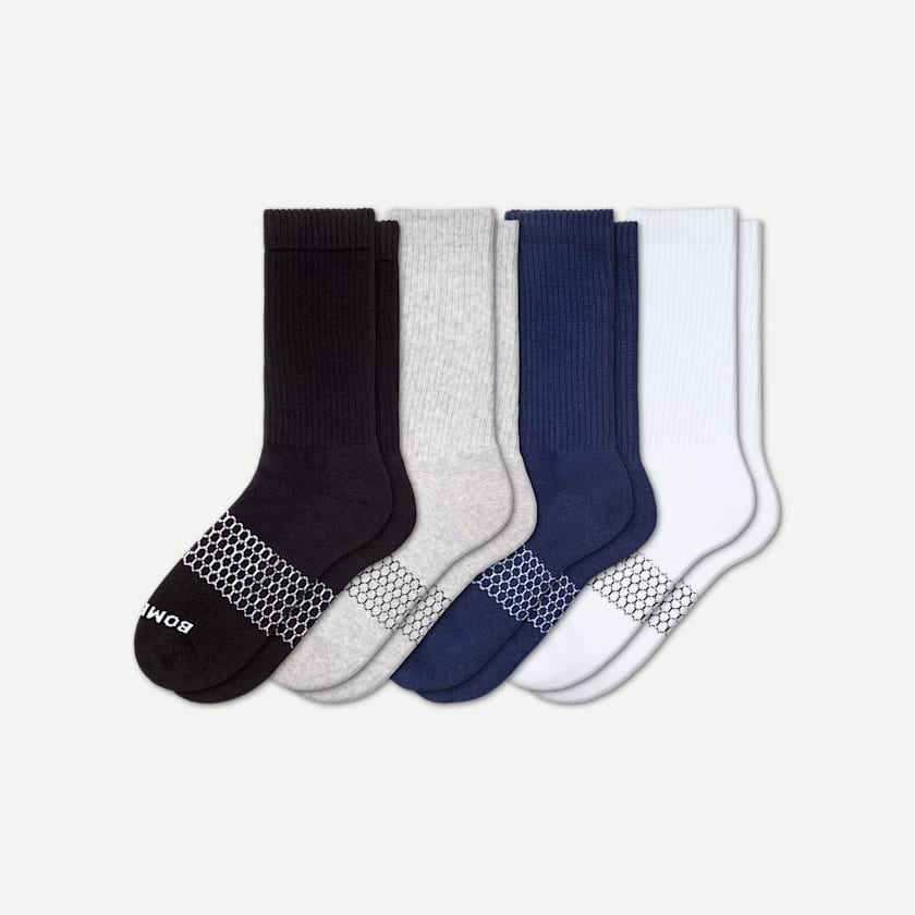 bombas Men's Solids Calf Socks 4-Pack