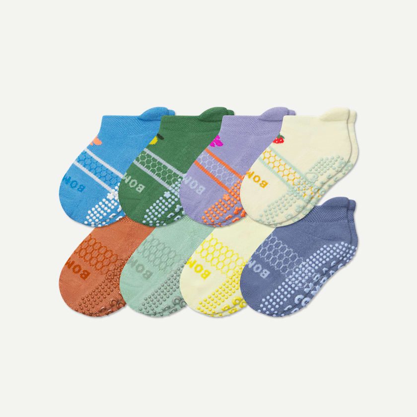 bombas Toddler Gripper Ankle Sock 8-Pack