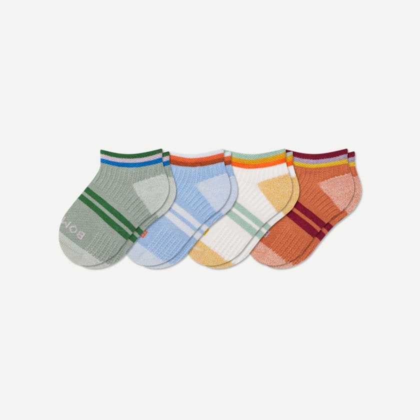 bombas Toddler Lightweight Ankle Sock 4-Pack