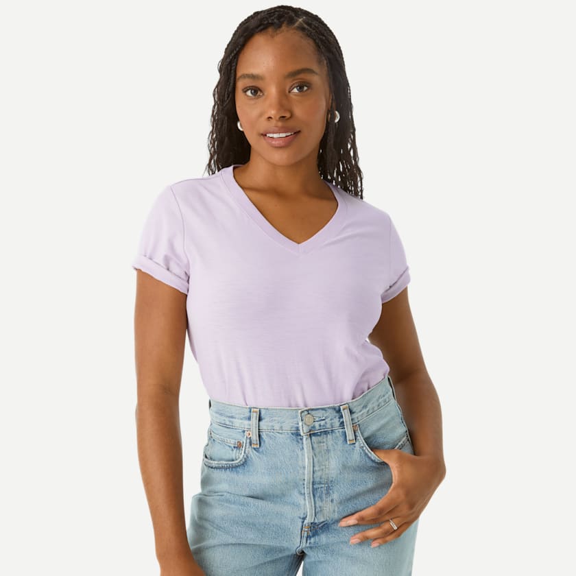bombas Women's Air Slub V-Neck T-Shirt