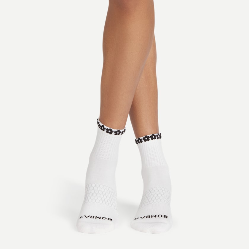 Bombas Women's Daisy Chain Quarter Socks